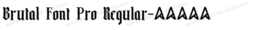 Brutal Font Pro Regular字体转换